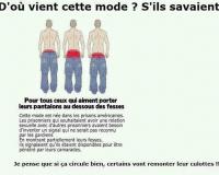 Pantalon sous les fesses